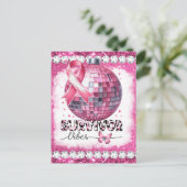 乳がん認知月間の生存者ピンクを粉砕する ポストカード (スタンド正面)