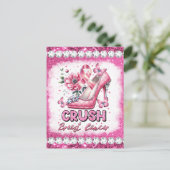 乳がん認知月間の生存者ピンクを粉砕する ポストカード (スタンド正面)