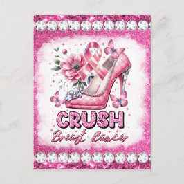 乳がん認知月間の生存者ピンクを粉砕する ポストカード