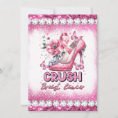 乳がん認知月間の生存者ピンクを粉砕する 招待状 (正面)