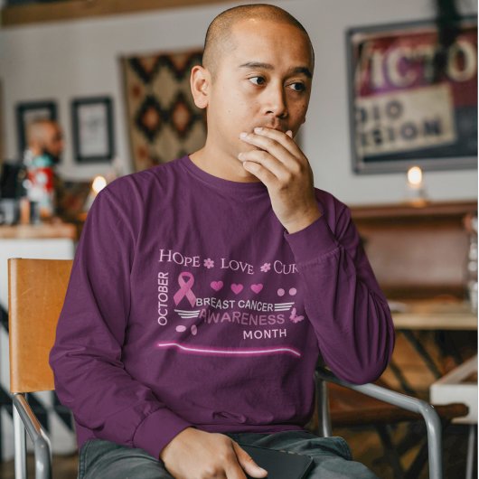 乳がん認知月間デザイン Tシャツ