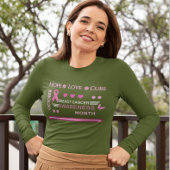 乳がん認知月間デザイン Tシャツ