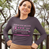 乳がん認知月間デザイン Tシャツ