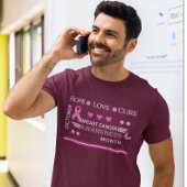 乳がん認知月間デザイン Tシャツ