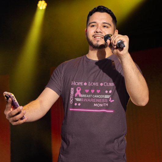 乳がん認知月間デザイン Tシャツ