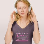 乳がん認知月間デザイン Tシャツ