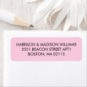 乳がん認知月間ピンク色の黒いアドレス ラベル (インサイチュ)