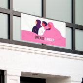 乳がん認知月間 横断幕 (ビルの外側)