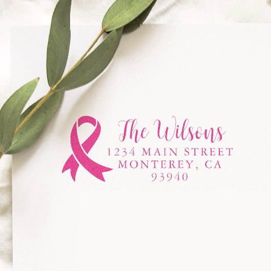 乳がん認識リボン 返送先住所 セルフインキングスタンプ