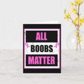 乳がん認識度おもしろいすべての乳房問題T カード (黄色い花)