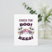 乳がん認識度がミツバチを検査する ポストカード (スタンド正面)