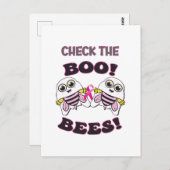 乳がん認識度がミツバチを検査する ポストカード (正面/裏面)