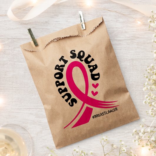 乳がん認識度の健康医療ギフト フェイバーバッグ (クリップ留めされた状態)