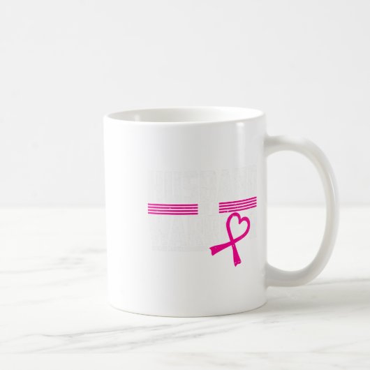 乳がん認識度の夫の戦士ピンクTe コーヒーマグカップ (右)