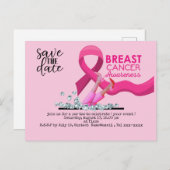 乳がん認識度は10月のピンクの日付を保存 ポストカード (正面/裏面)