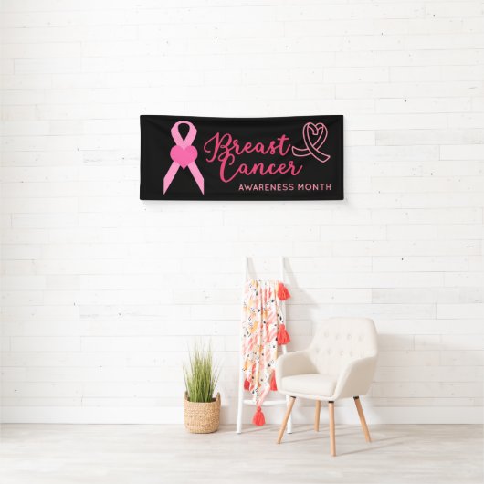 乳がん認識度は10月のピンクの日付を保存 横断幕 (インサイチュ)