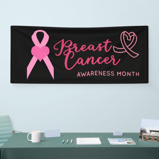 乳がん認識度は10月のピンクの日付を保存 横断幕 (トレードショー)