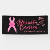 乳がん認識度は10月のピンクの日付を保存 横断幕 (横)