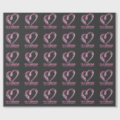 乳がん認識度を克服したカワイトバタフライ ラッピングペーパー (フラット)