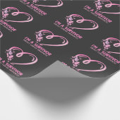 乳がん認識度を克服したカワイトバタフライ ラッピングペーパー (角)