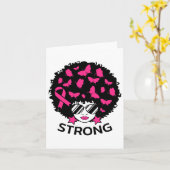 乳がん認識度アフリカ黒人女性戦士 カード (黄色い花)