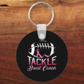乳がん認識度アメリカンフットボールPに取り組む キーホルダー (正面)