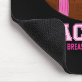 乳がん認識度アメリカンフットボールPに取り組む マウスパッド (コーナー)