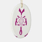 乳がん認識度アートプリント セラミックオーナメント (右)
