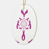 乳がん認識度アートプリント セラミックオーナメント (左)