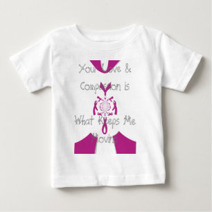 乳がん認識度アートプリント ベビーTシャツ
