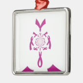 乳がん認識度アートプリント メタルオーナメント (左)