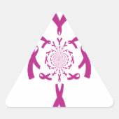 乳がん認識度アートプリント 三角形シール (正面)