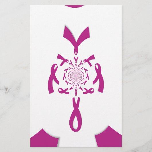 乳がん認識度アートプリント 便箋 (正面)