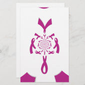 乳がん認識度アートプリント 便箋 (正面/裏面)