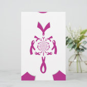 乳がん認識度アートプリント 便箋 (スタンド正面)