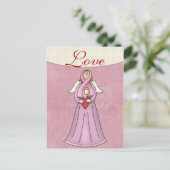 乳がん認識度エンジェルD1ポストカード ポストカード (スタンド正面)