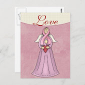 乳がん認識度エンジェルD1ポストカード ポストカード (正面/裏面)