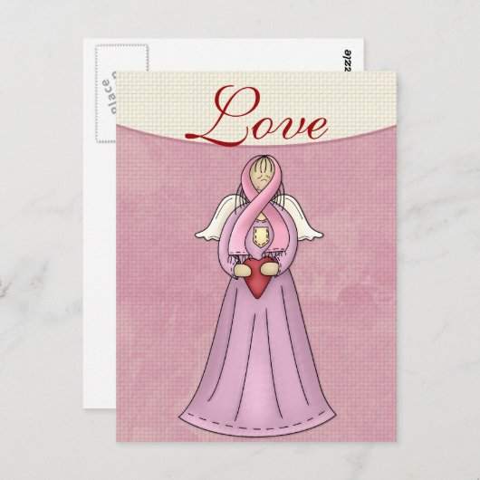 乳がん認識度エンジェルD1ポストカード ポストカード (正面/裏面)