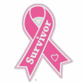 乳がん認識度カスタムカットのビニールシール シール (正面)