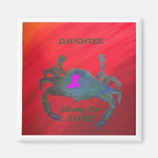 乳がん認識度カニ磁石 マグネット (正面)