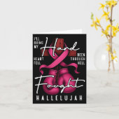 乳がん認識度クリスチャン懸命戦ホール カード (黄色い花)