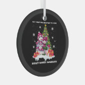 乳がん認識度クリスマスツリー ガラスオーナメント (正面右)