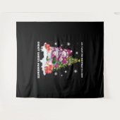 乳がん認識度クリスマスツリー タペストリー (正面(横))