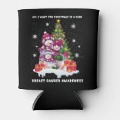 乳がん認識度クリスマスツリー 缶クーラー (正面)