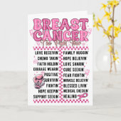 乳がん認識度ケントツアー勇気付けられる カード (黄色い花)