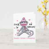 乳がん認識度サルががんに投げ捨てる カード (黄色い花)