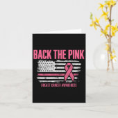 乳がん認識度シャツCk The Pink Breast カード (黄色い花)