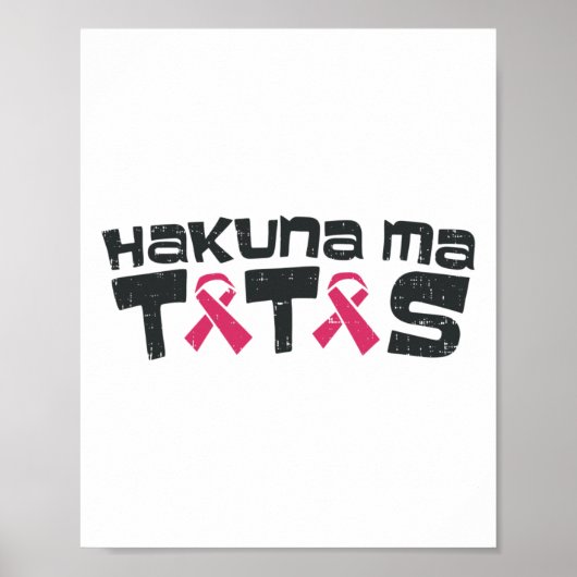 乳がん認識度シャツMaサポートギフト ポスター (正面)