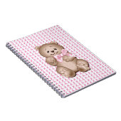 乳がん認識度スパイラルノートブックテディベア ノートブック (右側)