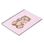 乳がん認識度スパイラルノートブックテディベア ノートブック (左側)